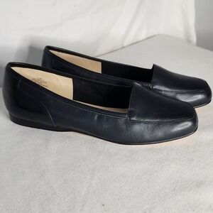 Bandolino Leather Loafers Comfortable Slip On Dress Shoes Black 7.5M